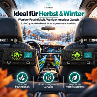 Stimio Dry-Tech – Auto Luftentfeuchter mit Aktivkohle (2 × 500 g)