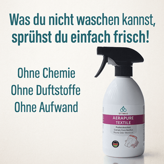 Textilspray gegen Gerüche – Natürlich & ohne Chemie | 1000 ml Frischespray für Sofa, Kleidung & Matratze