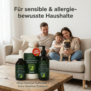 Haut- & Fell-Retter Set Groß – Anti-Juckreiz + Sensitiv Shampoo + Haut-Tonic 1 Liter