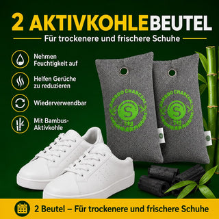Schuh-Frische Set Starter – Spray und 2 Aktivkohlebeutel