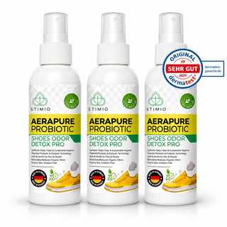 Stimio Schuhdeo Spray 3er-Pack – probiotisch gegen Schuhgeruch, ohne Duftstoffe (3 × 100 ml)